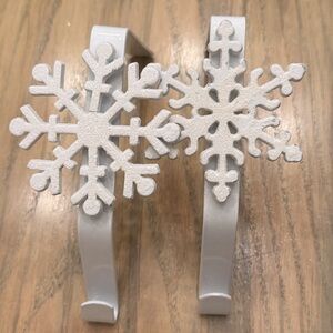 White Snowflake Stocking Hangers